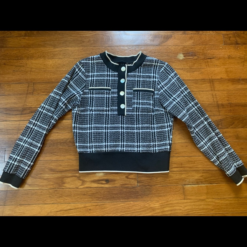 ZARA tweed sweatshirt. Size Small